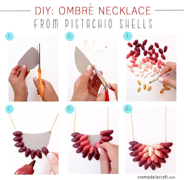 DIY Pistachio Necklace Craft DIY Pistachio Necklace Craft