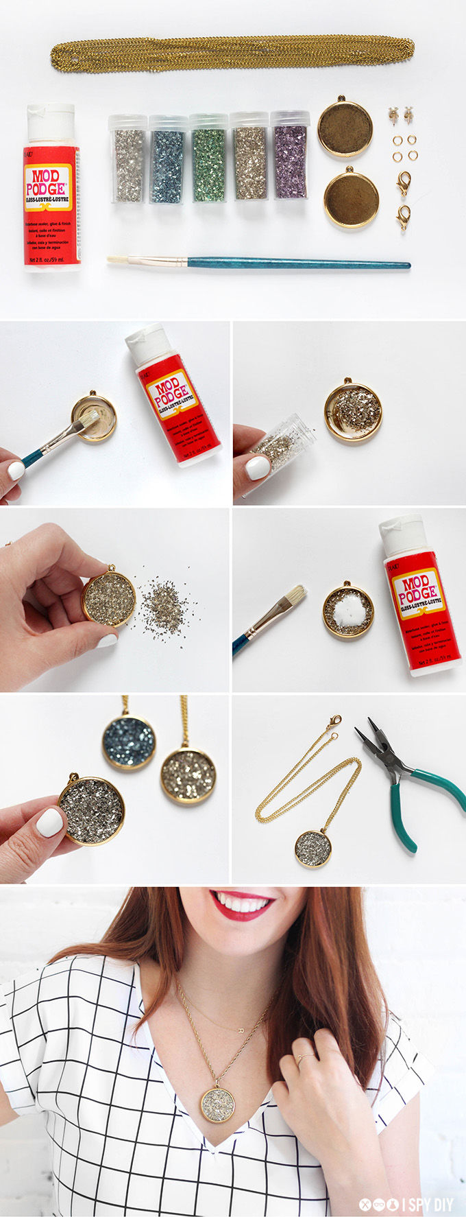 DIY Glitter Necklace DIY Glitter Necklace