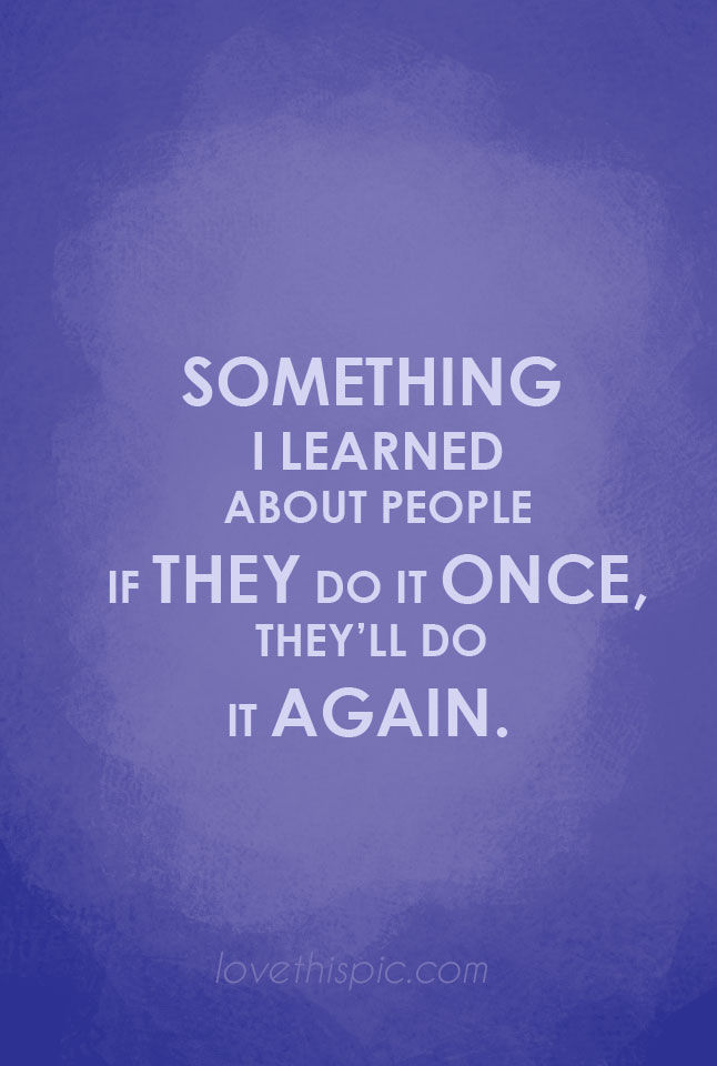 If they do it once... If they do it once...