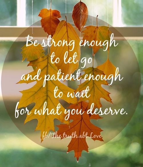 wait for what you deserve