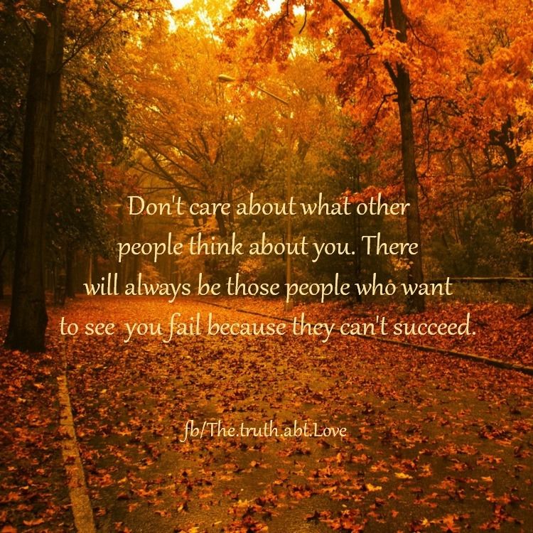 don't care about others thoughts