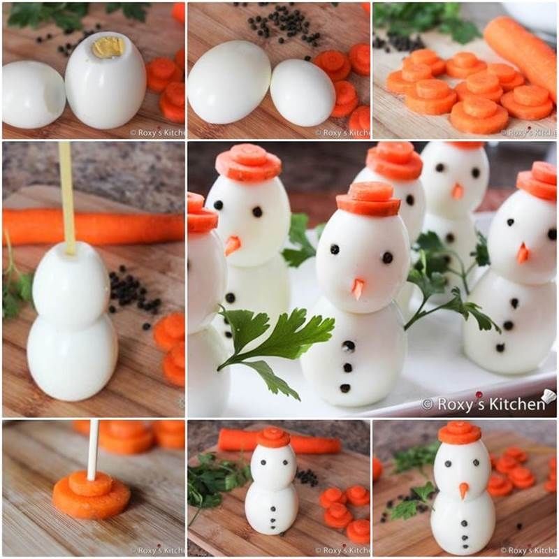 How to make an egg snowman