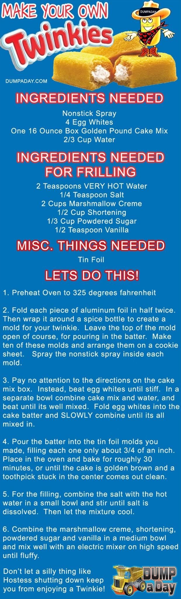 Make Your Own Twinkies