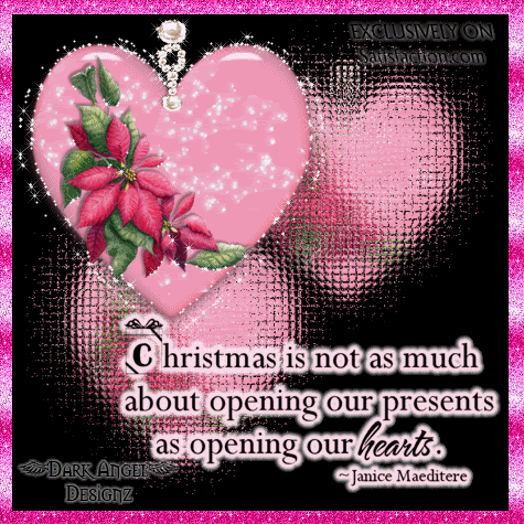 Christmas is not as much about opening presents as opening our hearts