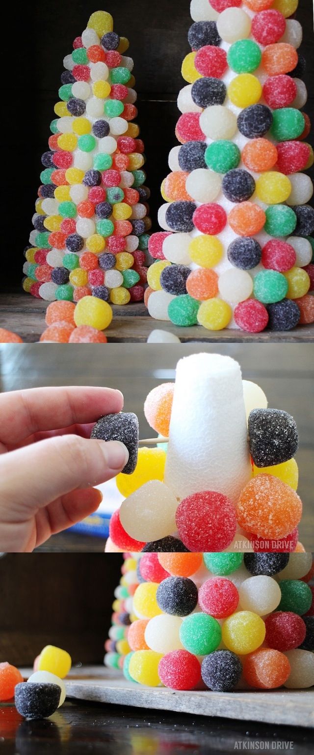 DIY Gum Drop Christmas Trees