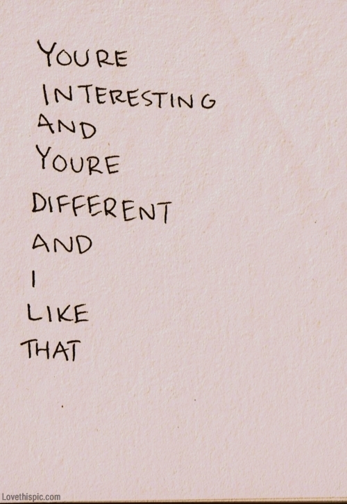 youre interesting youre interesting