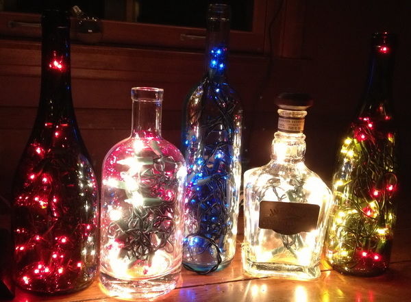 Old Bottles Filled with Lights