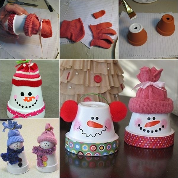 DIY Snowman Pots DIY Snowman Pots