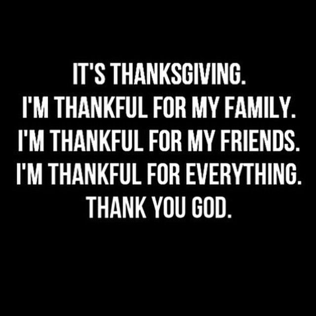 It's Thanksgiving