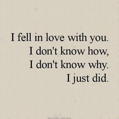 I Fell In Love With You I Fell In Love With You