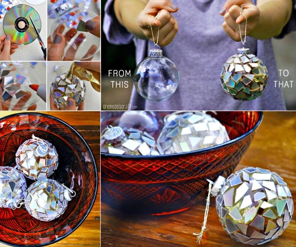 How to make CD Christmas Ornaments