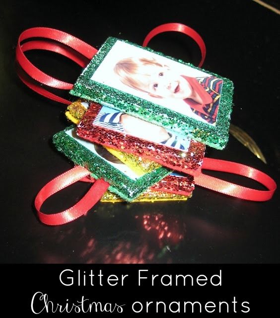 Framed glitter Christmas Ornaments Framed glitter Christmas Ornaments