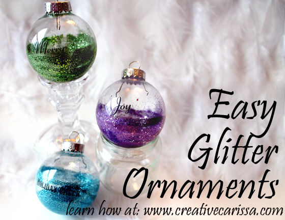 How to make glitter bulb ornaments