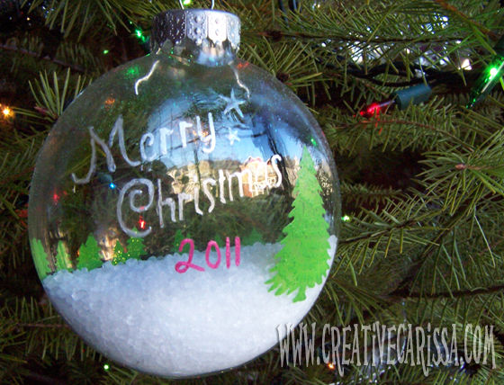How to make a snowy christmas ornament How to make a snowy christmas ornament