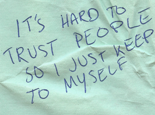 It's hard to trust people