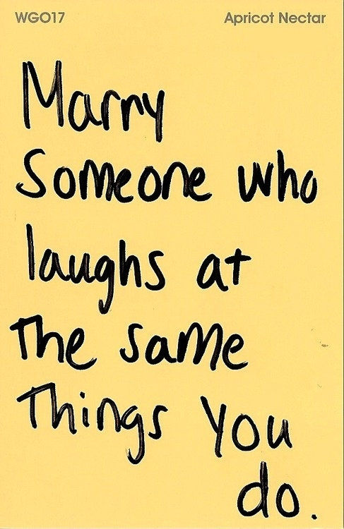 marry someone who