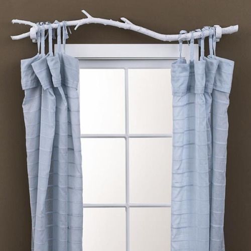 DIY Tree Branch Curtain Rod