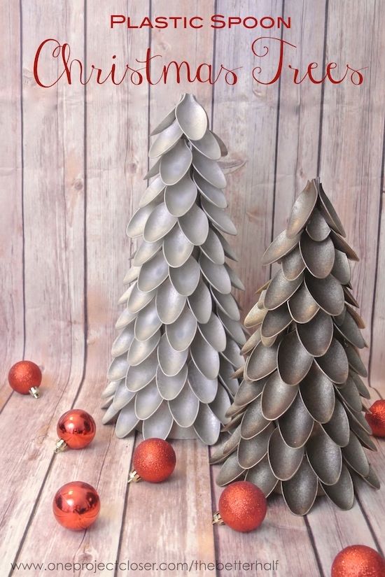 Plastic Spoon Christmas trees