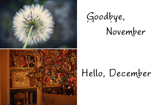 Goodbye November Hello December Goodbye November Hello December