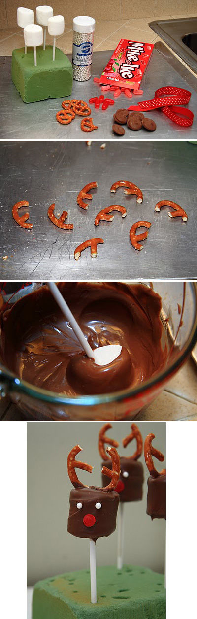DIY Chocolate Reindeer Pops