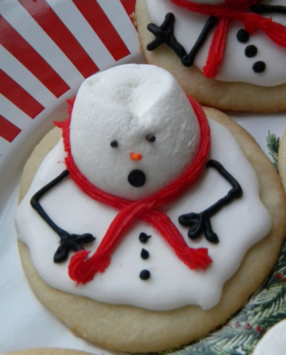 Melted Snowman Cookies