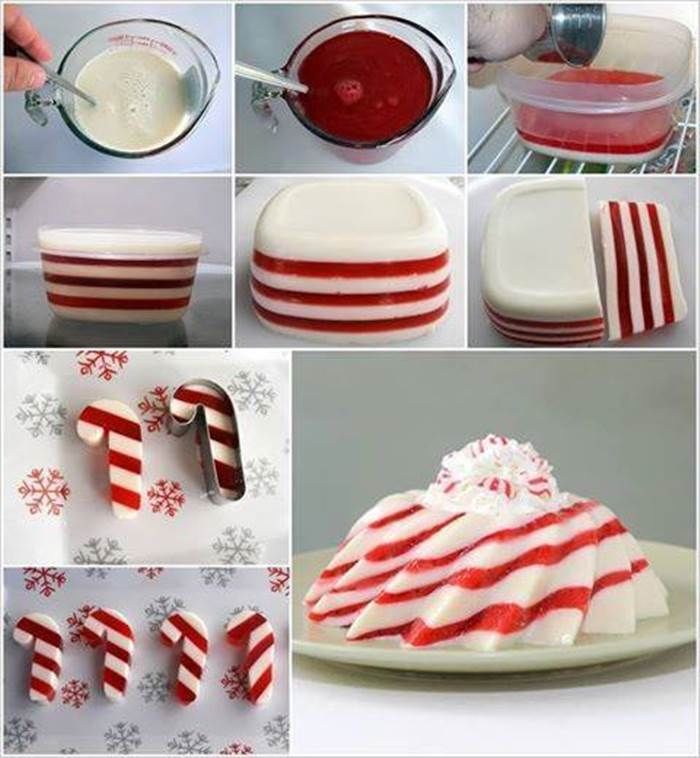 How to make candy cane jelly dessert How to make candy cane jelly dessert