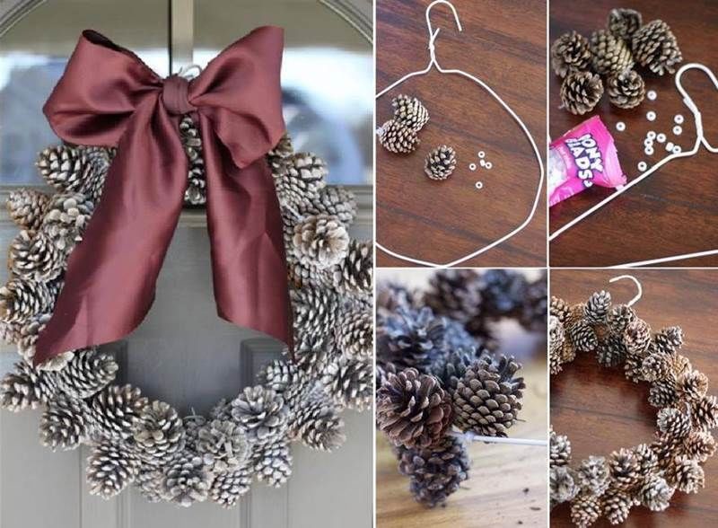 How to make a pinecone christmas wreath How to make a pinecone christmas wreath
