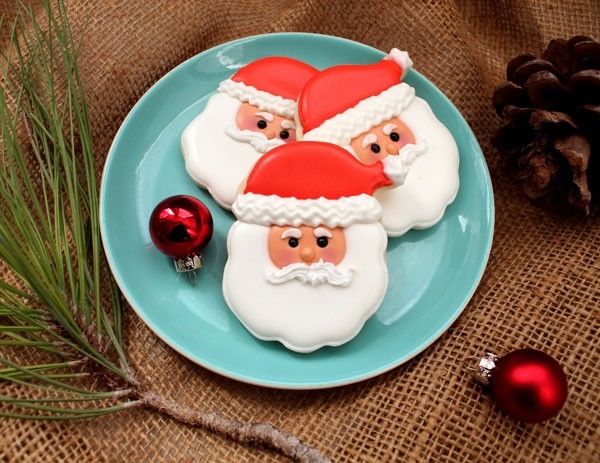 Santa Face Sugar Cookies Santa Face Sugar Cookies