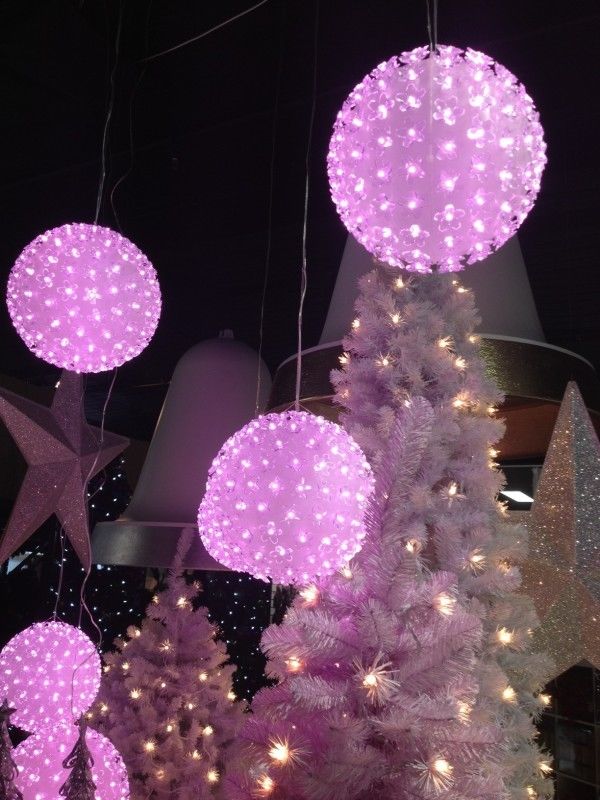 Pink Christmas Globe Lights Pink Christmas Globe Lights