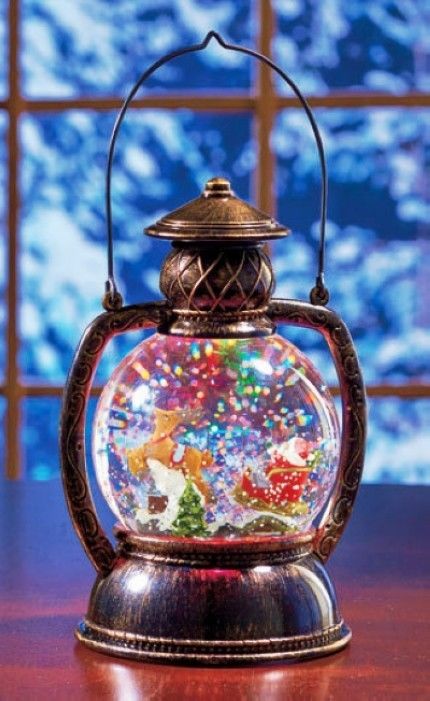 Glitter Snow Globe Lantern Glitter Snow Globe Lantern