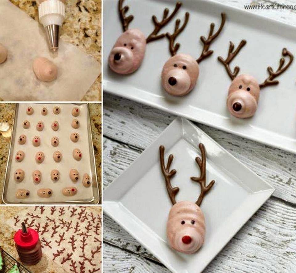 How to make reindeer meringue cookies