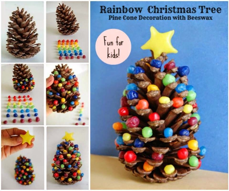 How to make rainbow cone christmas tree