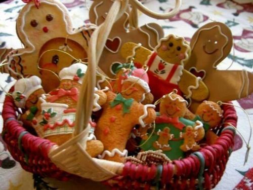 Basket of Gingerbreadmen Cookies Basket of Gingerbreadmen Cookies