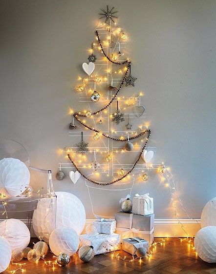 Silver Ornament Christmas Tree Idea