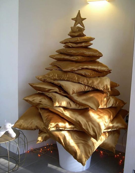 Pillow Stack Christmas Tree