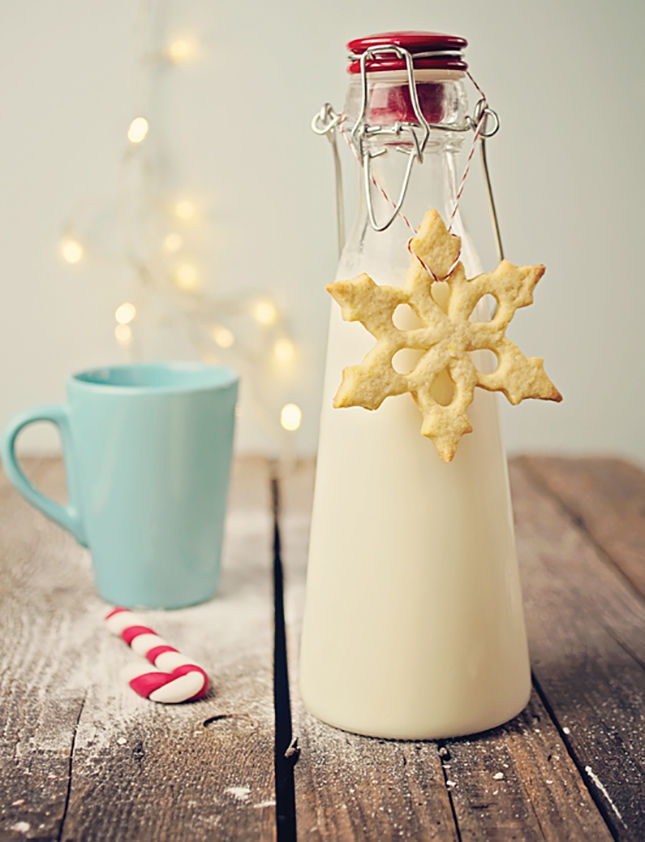 Snowflake Cookies & Milk for Santa