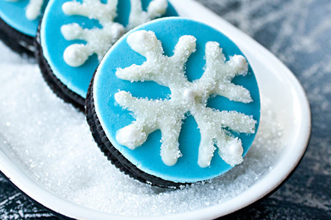Oreo Snowflake Cookies