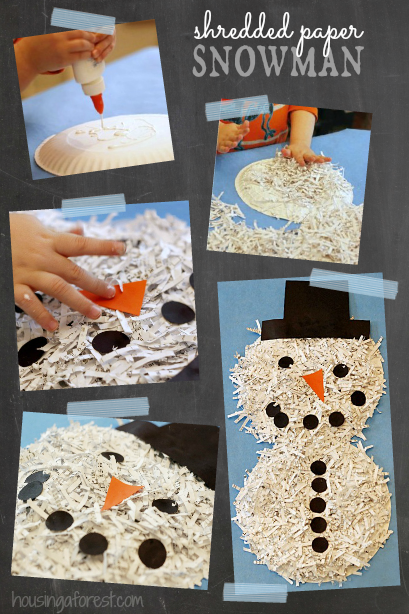 Shredded Snowman Craft