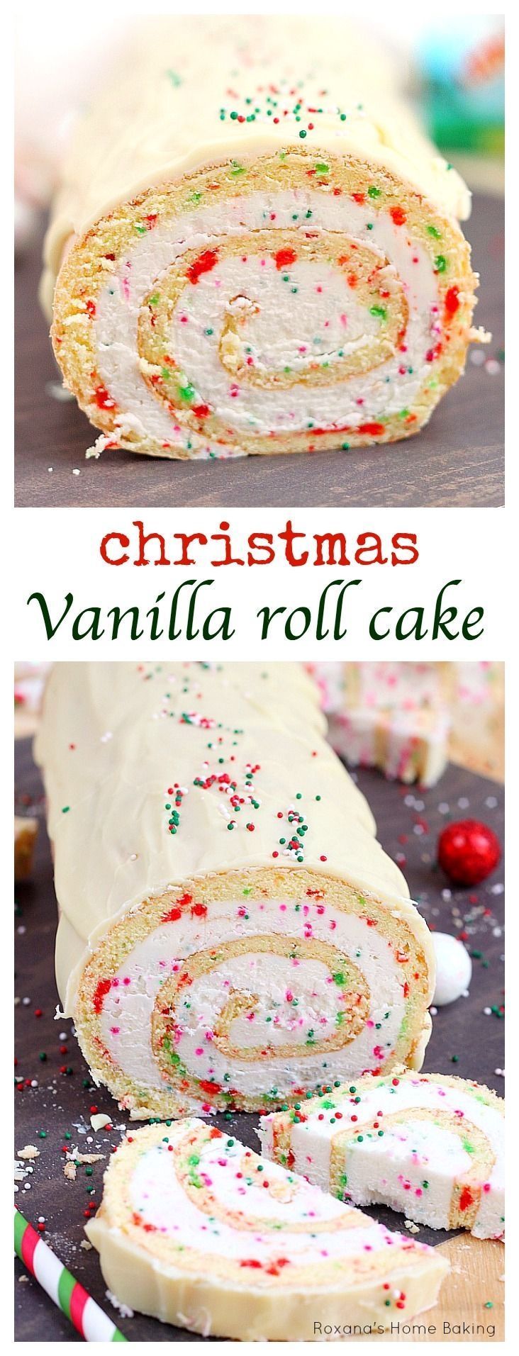 Christmas Vanilla Cake Roll