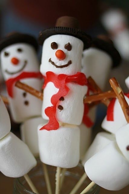 Cute Marshmallow Snowmen