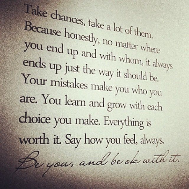 Take chances, take alot of them