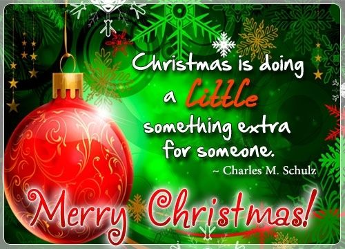 Christmas is doing a little something extra for someone