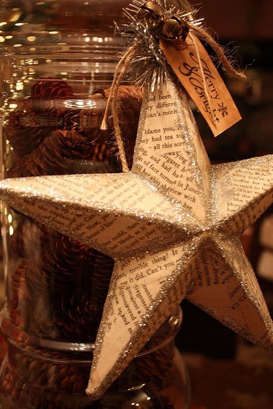 DIY Stars Created with Newspaper