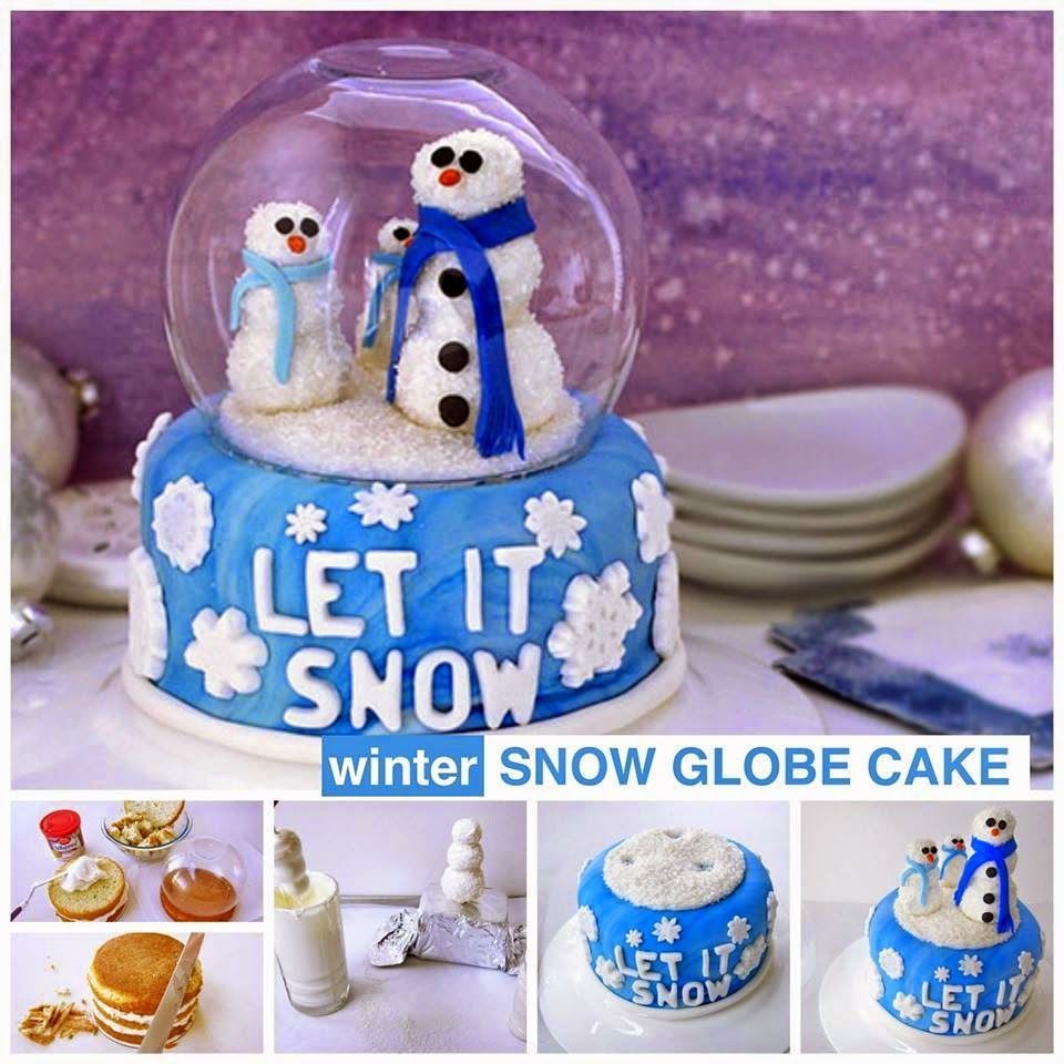 How to make a snow globe cake