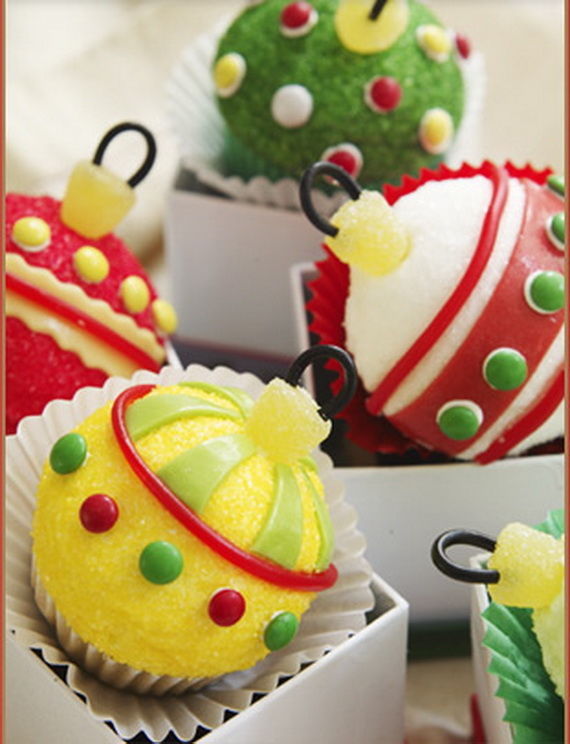 Round Ornament Ball Cupcakes