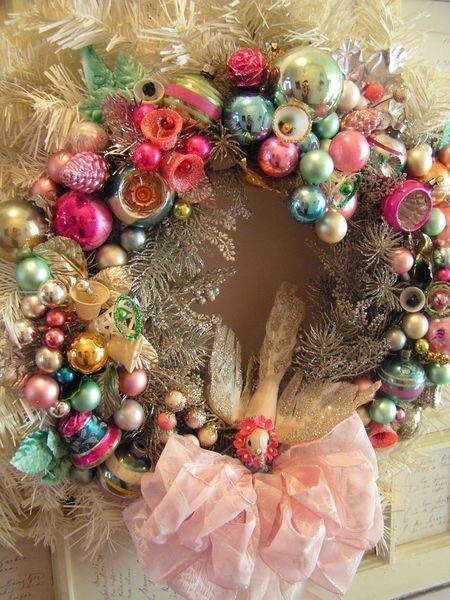 Vintage Ornament Wreath