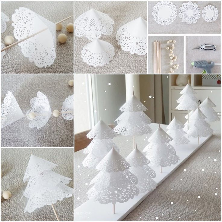 DIY Paper Doily Christmas Trees DIY Paper Doily Christmas Trees