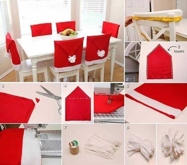 DIY Santa Chair Covers