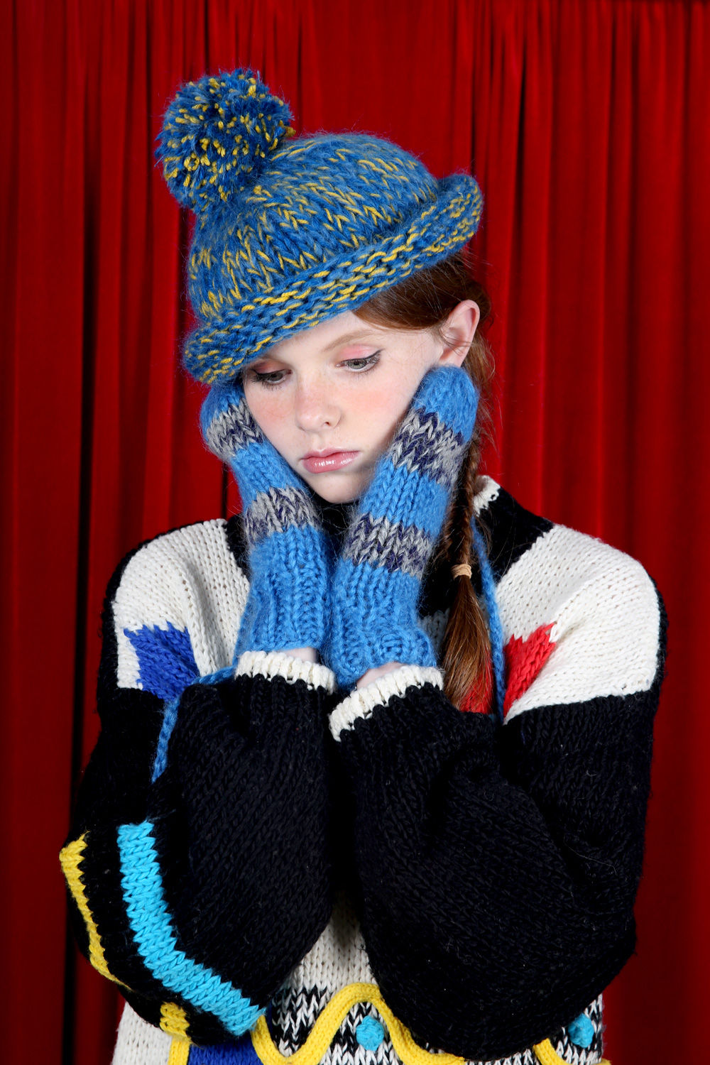 Winter Knitted Muffins and Hat with Sweater Winter Knitted Muffins and Hat with Sweater