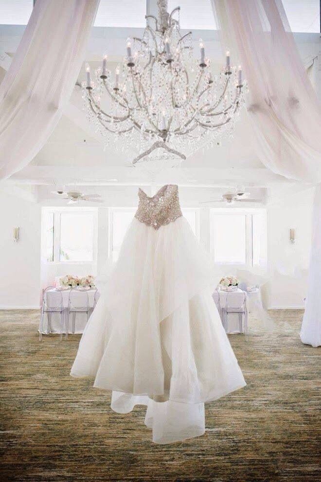 Strapless Wedding Gown with Sequined Bodice